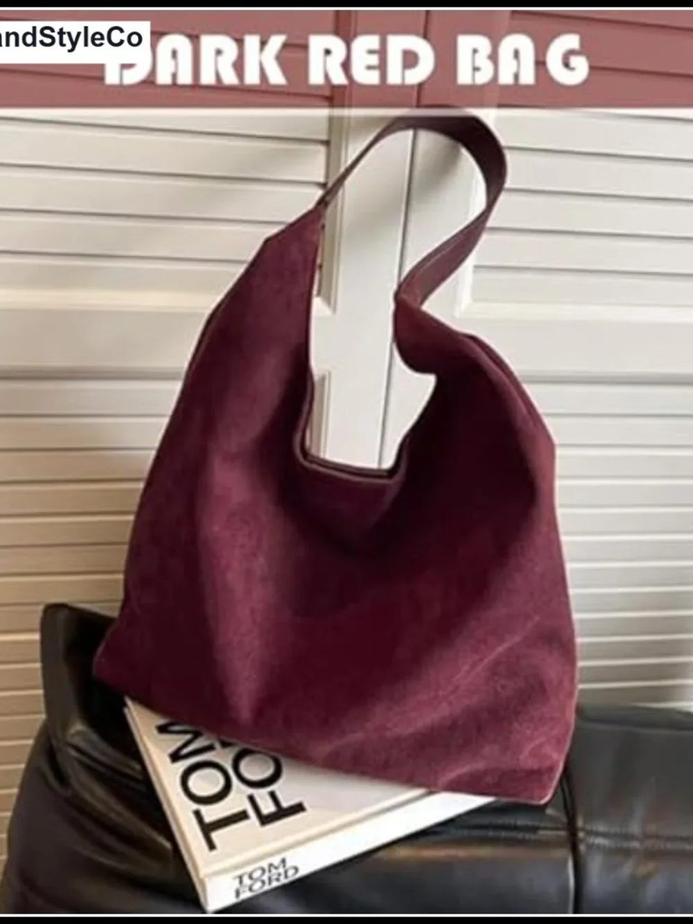 Suede Slouchy Hobo Bag Women Shoulder Tote Tablet Work
